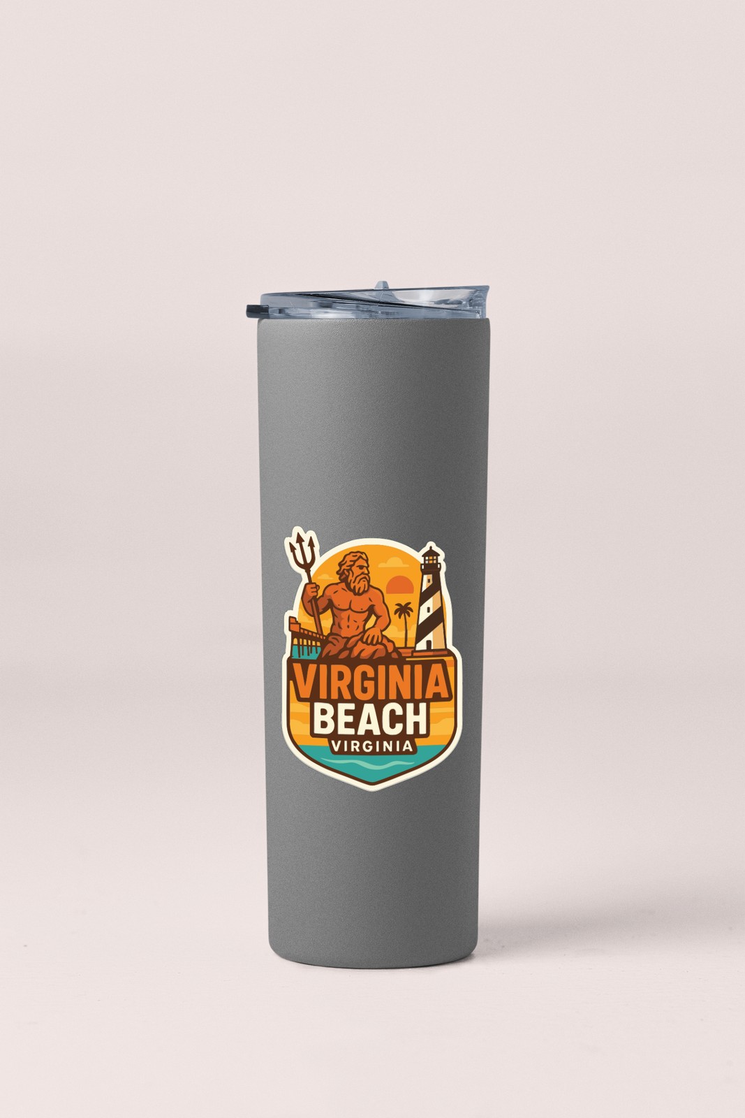 Virginia Beach Virginia Sticker Decal Vinyl Die-Cut City Skyline Landmark Design