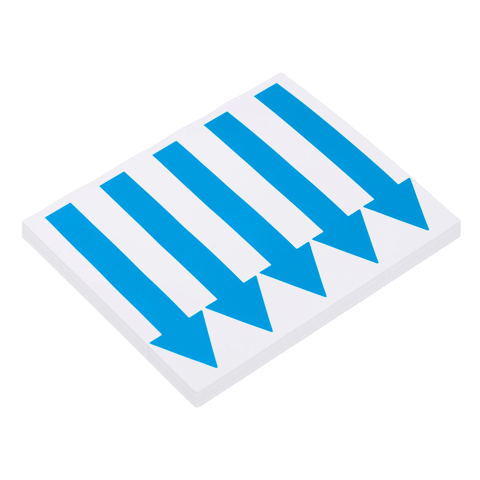 Arrow Sticker, (5×1.2 Inch, Blue) (40 Pcs), Waterproof Arrow Sign Sticker