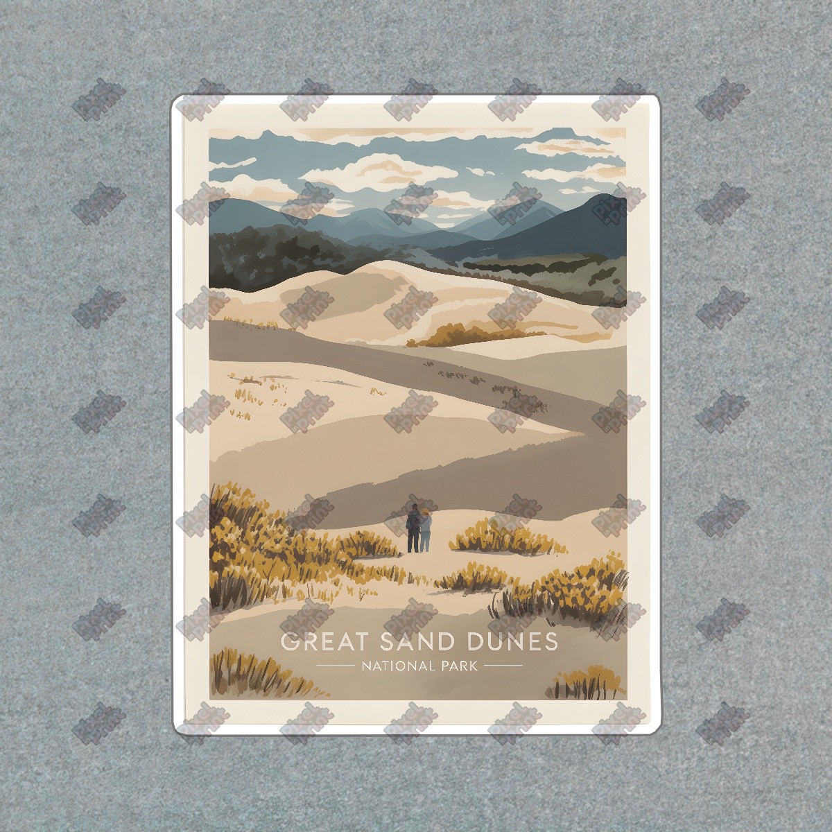 Great Sand Dunes National Park Art Print Minimalist Landscape Decor #8438