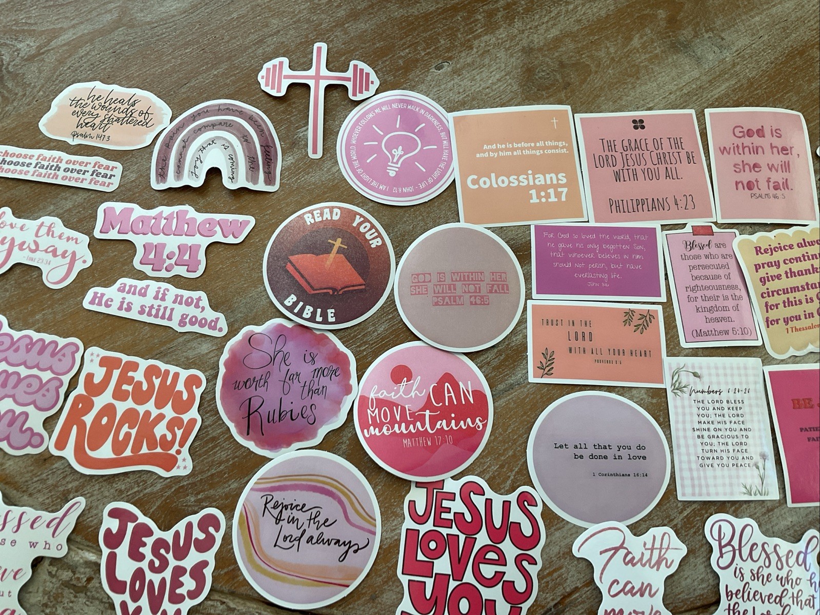 God Lord Jesus Christ Vinyl Stickers Cross Cute 10 Random Stickers Christian!!!!