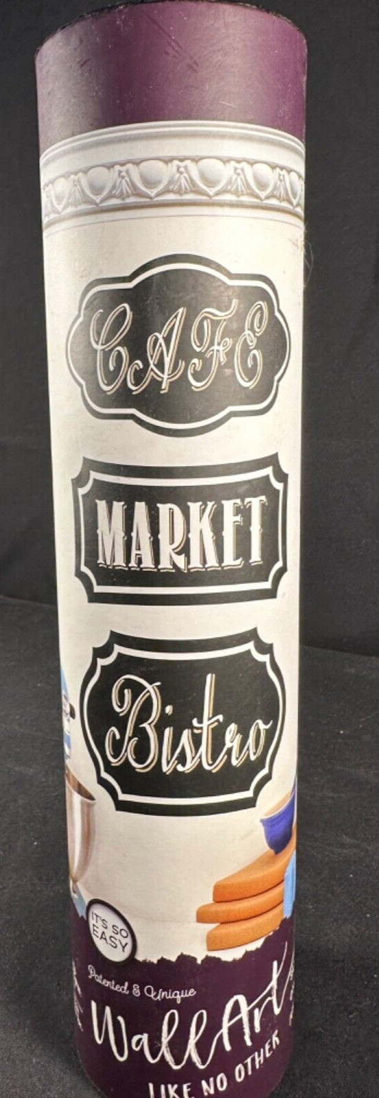 Genuine TriVink Wall Art Home Decor CAFE MARKET BISTRO 11 X 21 Rub On Easy (NEW)