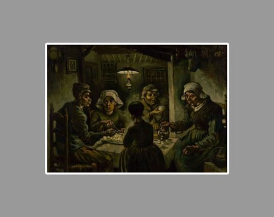 Vincent Van Gogh Potato Eaters Die Cut Glossy Fridge Magnet