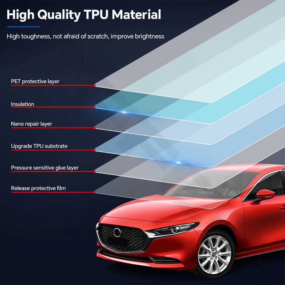 For Mazda 3 2019-2025 Paint Protection Film TPU PPF Pre-Cut Kit