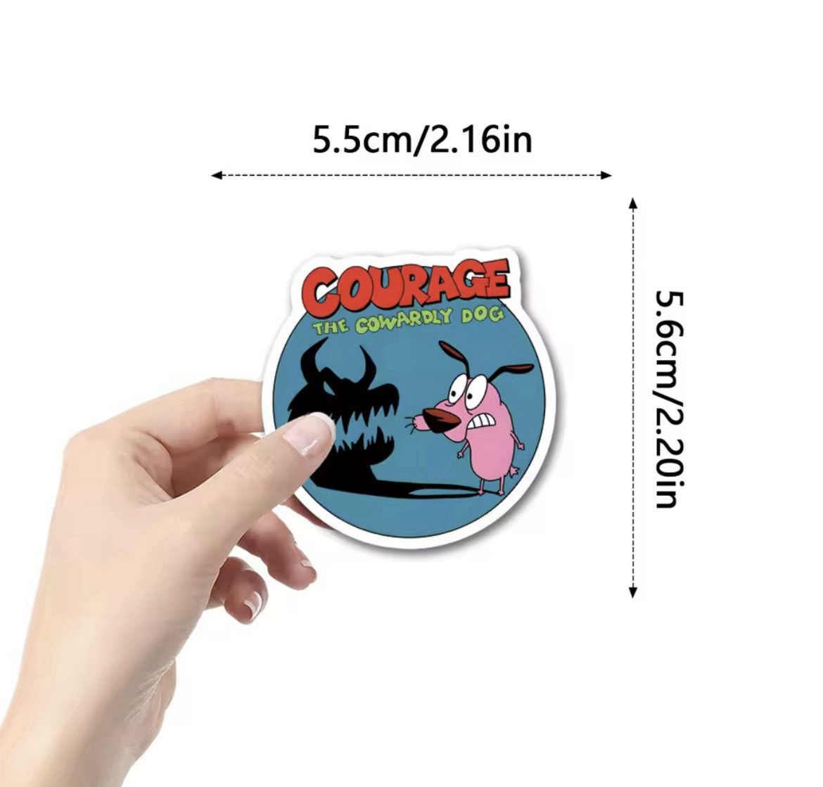 Courage The Cowardly Dog Style Stickers 50pk Courage Mix Stickers Cowardly Dog