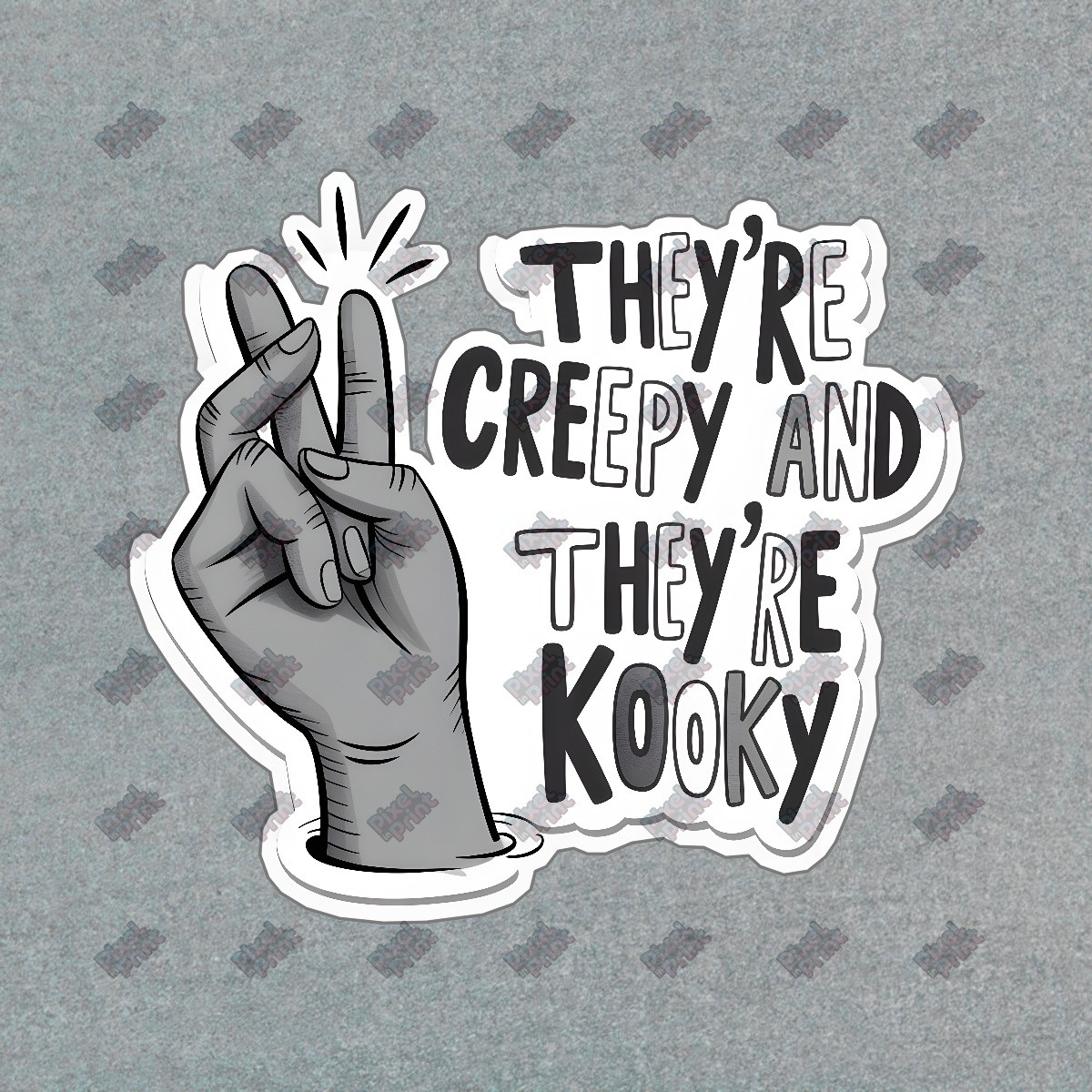 Addams Family Inspired Hand Gesture Sign Theyre Creepy and Theyre #8862