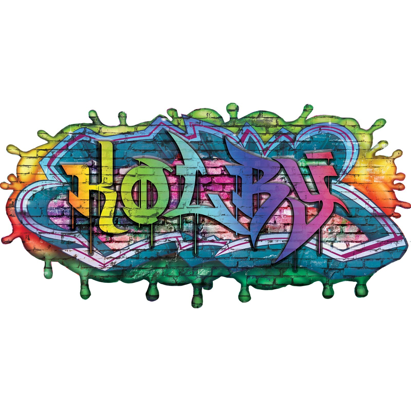 Custom Name Drip Paint Graffiti Wall Decal Personalized Vinyl Decal Room Decor