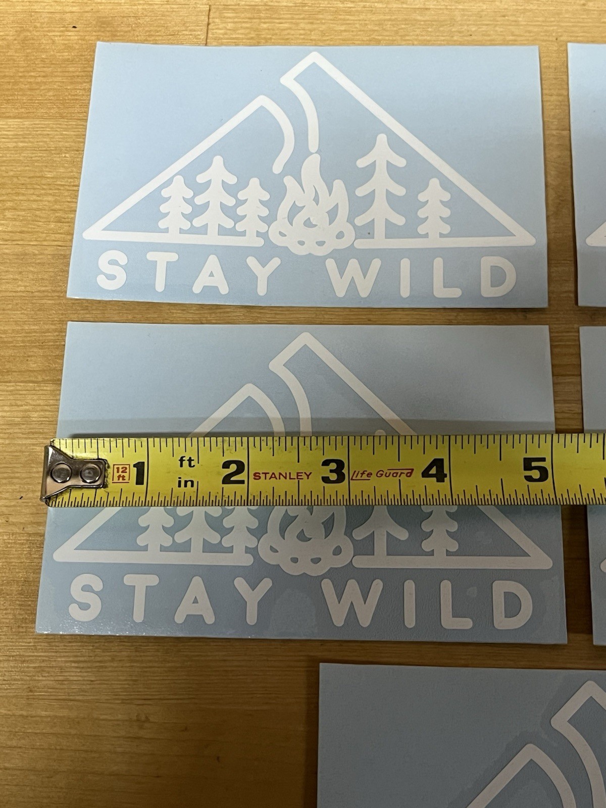 Lot of 5 STAY WILD Large Diecut Stickers