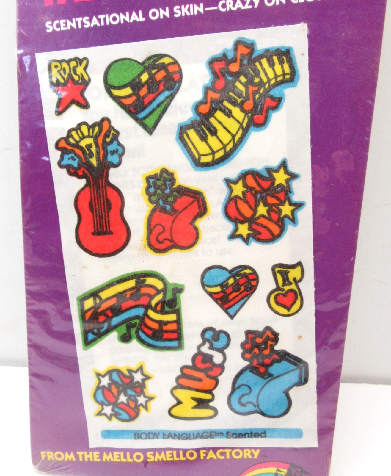 Mello Smello Factory Body Language Fashion Accents Stickers Vtg 1980's