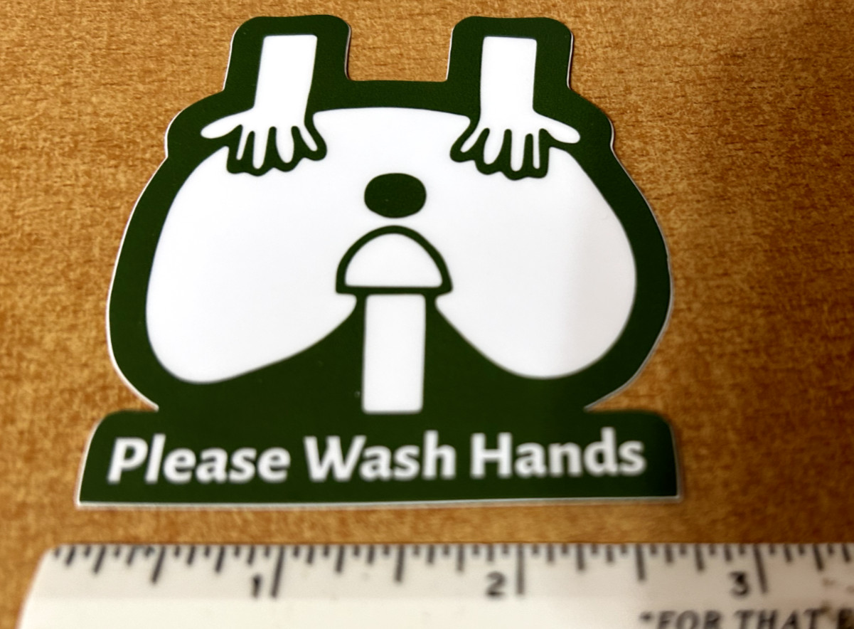 Please Wash Your Hands Funny Sticker Vinyl Decal Sanitary Clean Warning