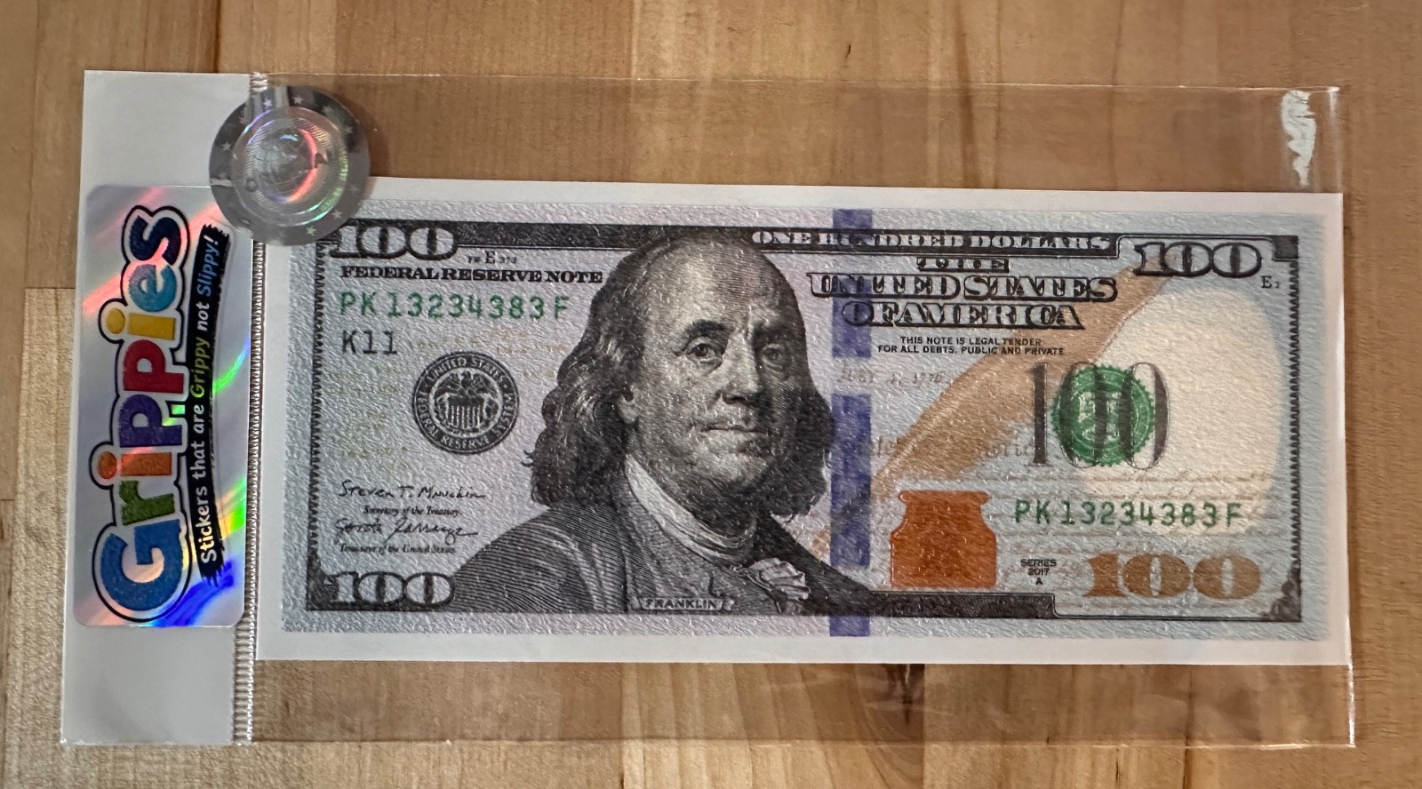Money Sticker $100 Wall Poster and Floor Decal