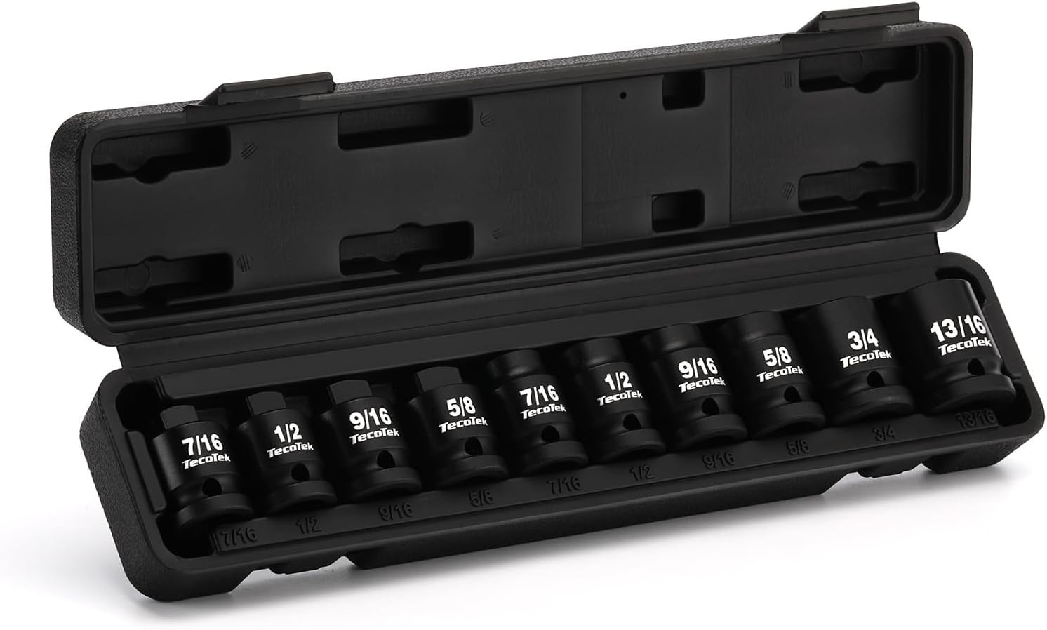 1/2" Drive Pipe Plug Socket Set, Square Socket, 10-Piece, SAE, 4 Point…