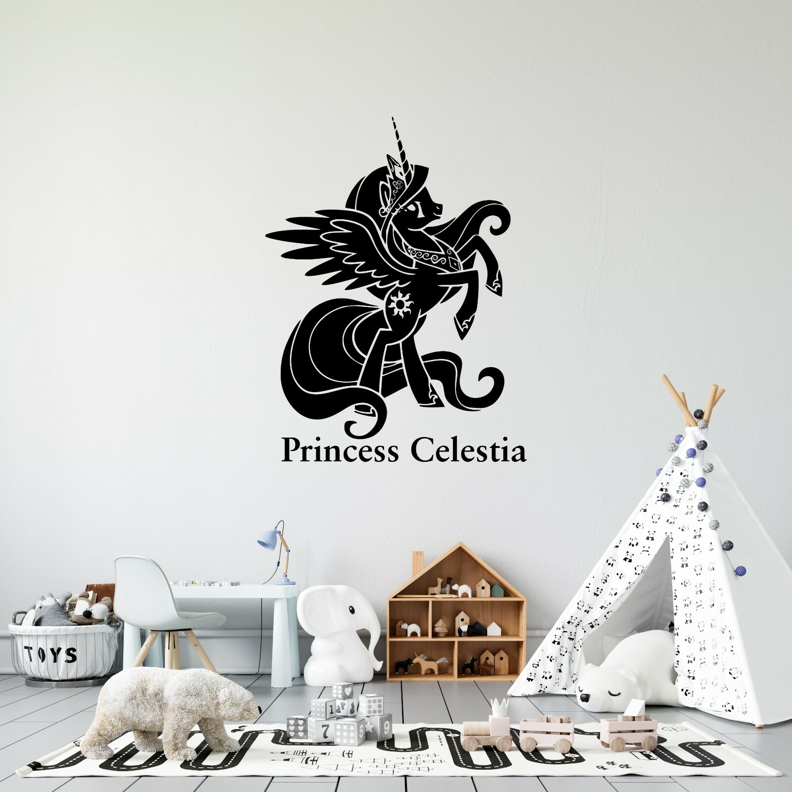 Kids Bedroom Princess Celestia My Little Pony Vinyl Home Design Wall Decal 20×24
