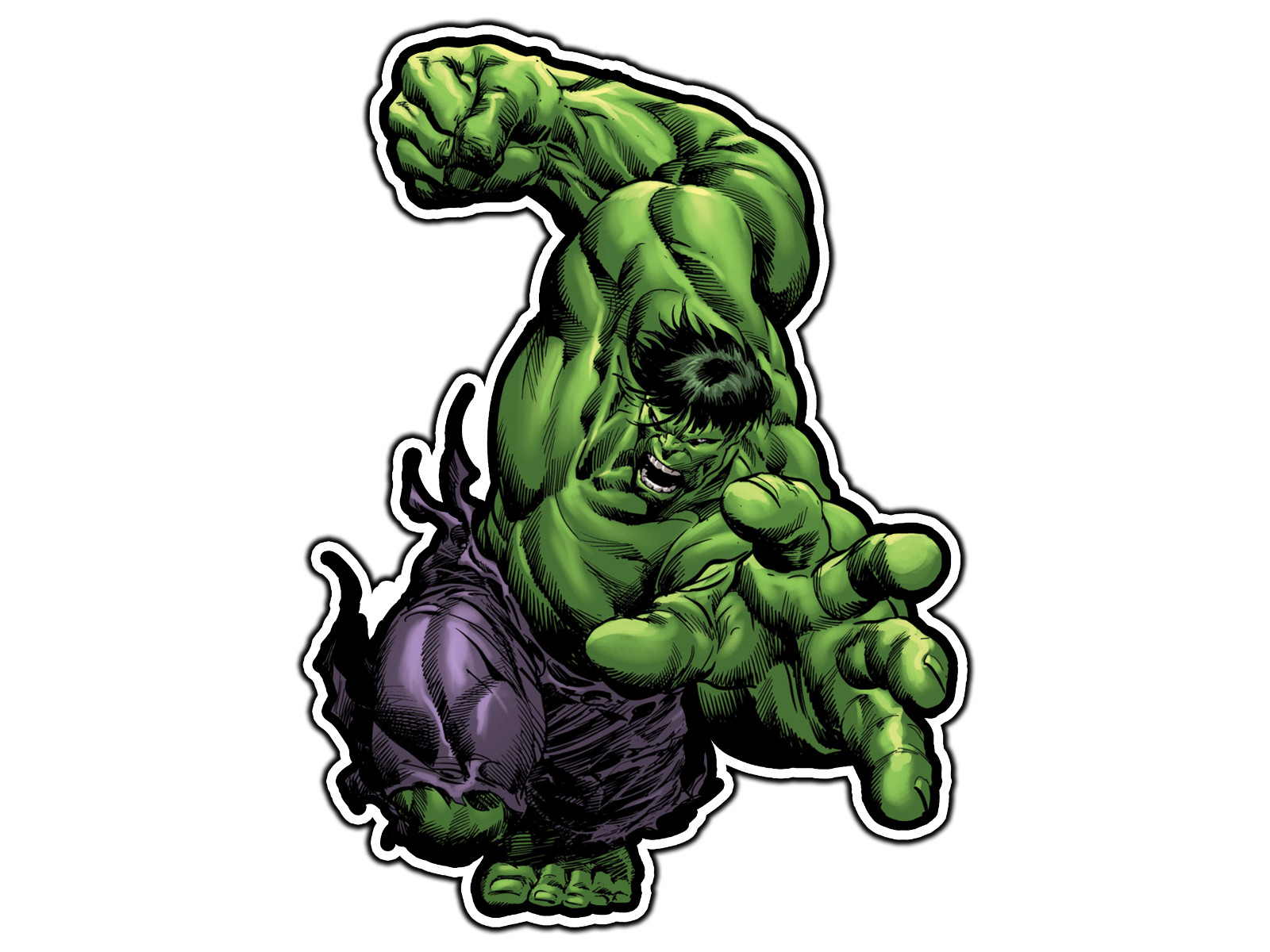 #0864 Green Hulk Smash Comic Waterproof Vinyl Sticker Decal Die-Cut