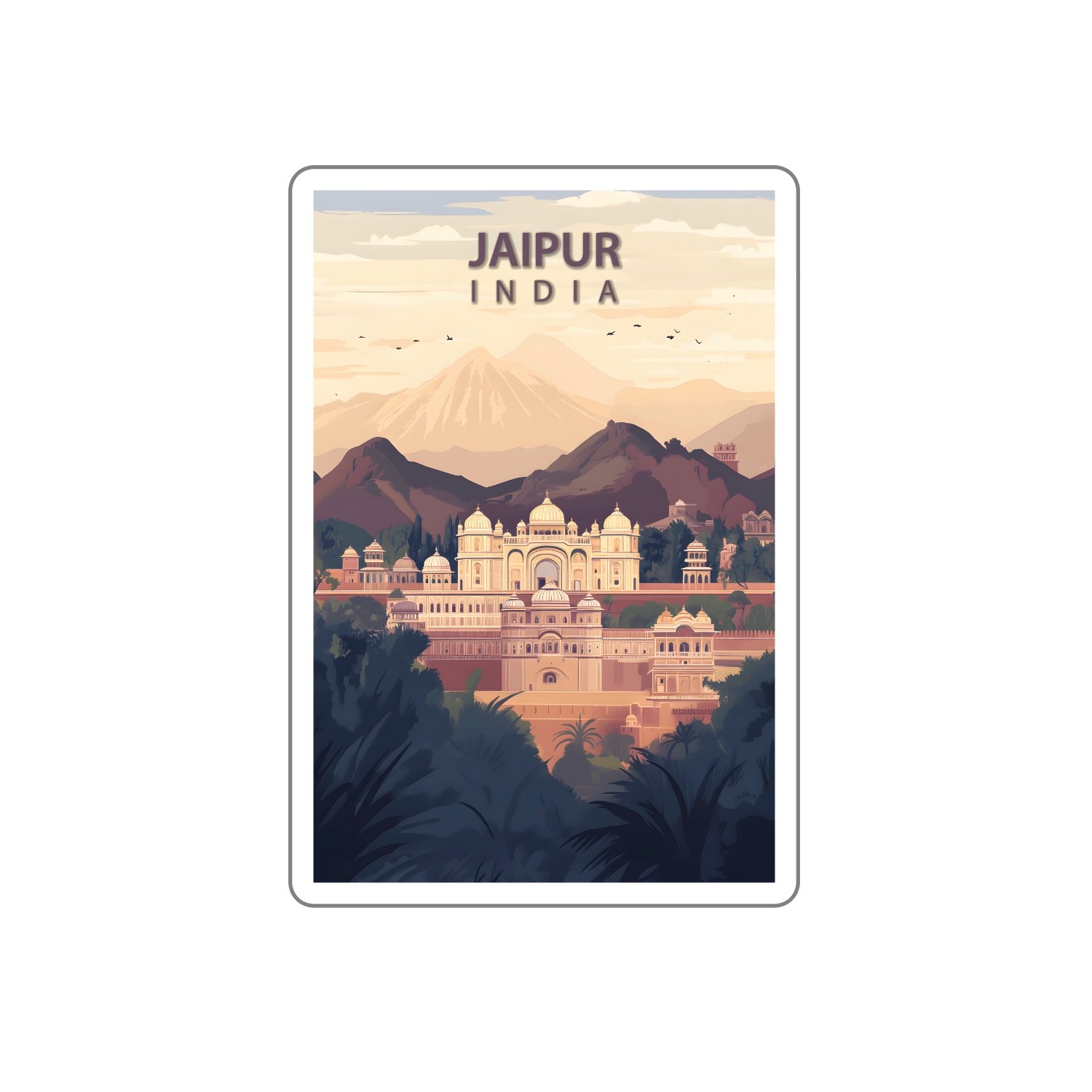 Jaipur City in India Capital Travel the World Fun Landmark Vinyl Decal Sticker