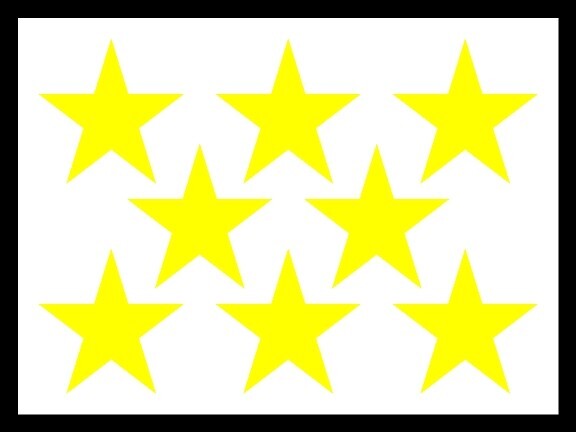 Polka Dot Stars Vinyl Decals Waterproof Outdoor Multiple Colors and Sizes