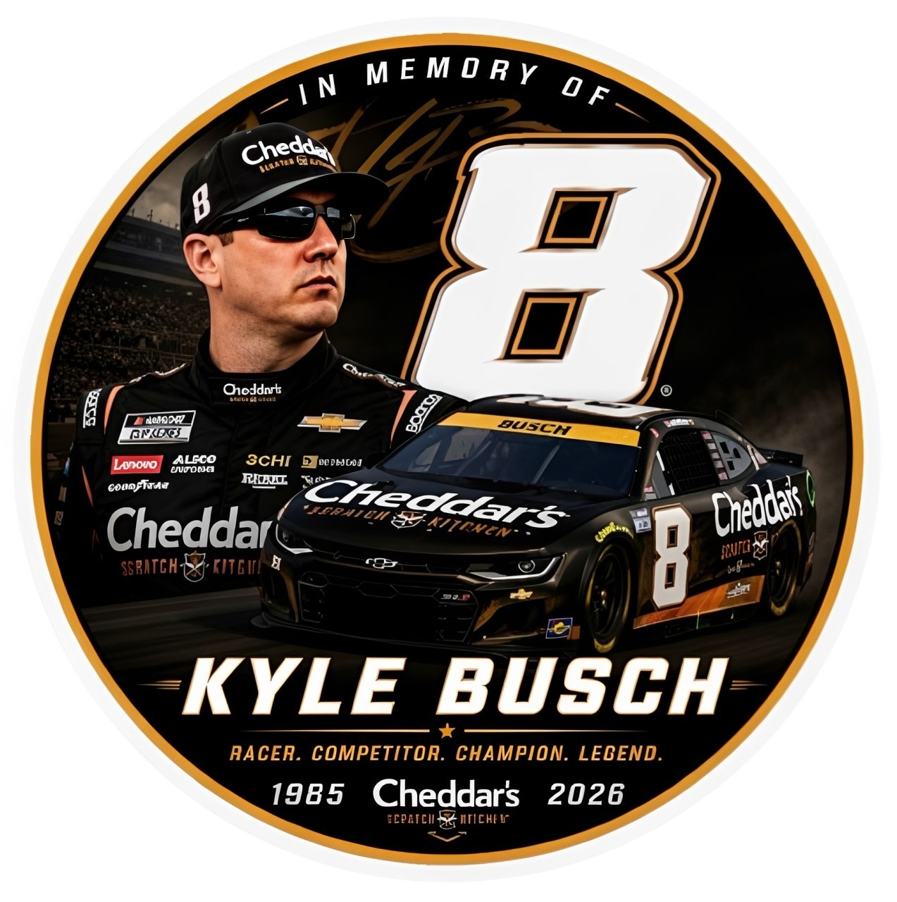 Kyle Busch Number 8 Logo Decal Sticker Car Truck Wall Mirror Phone Tumbler C
