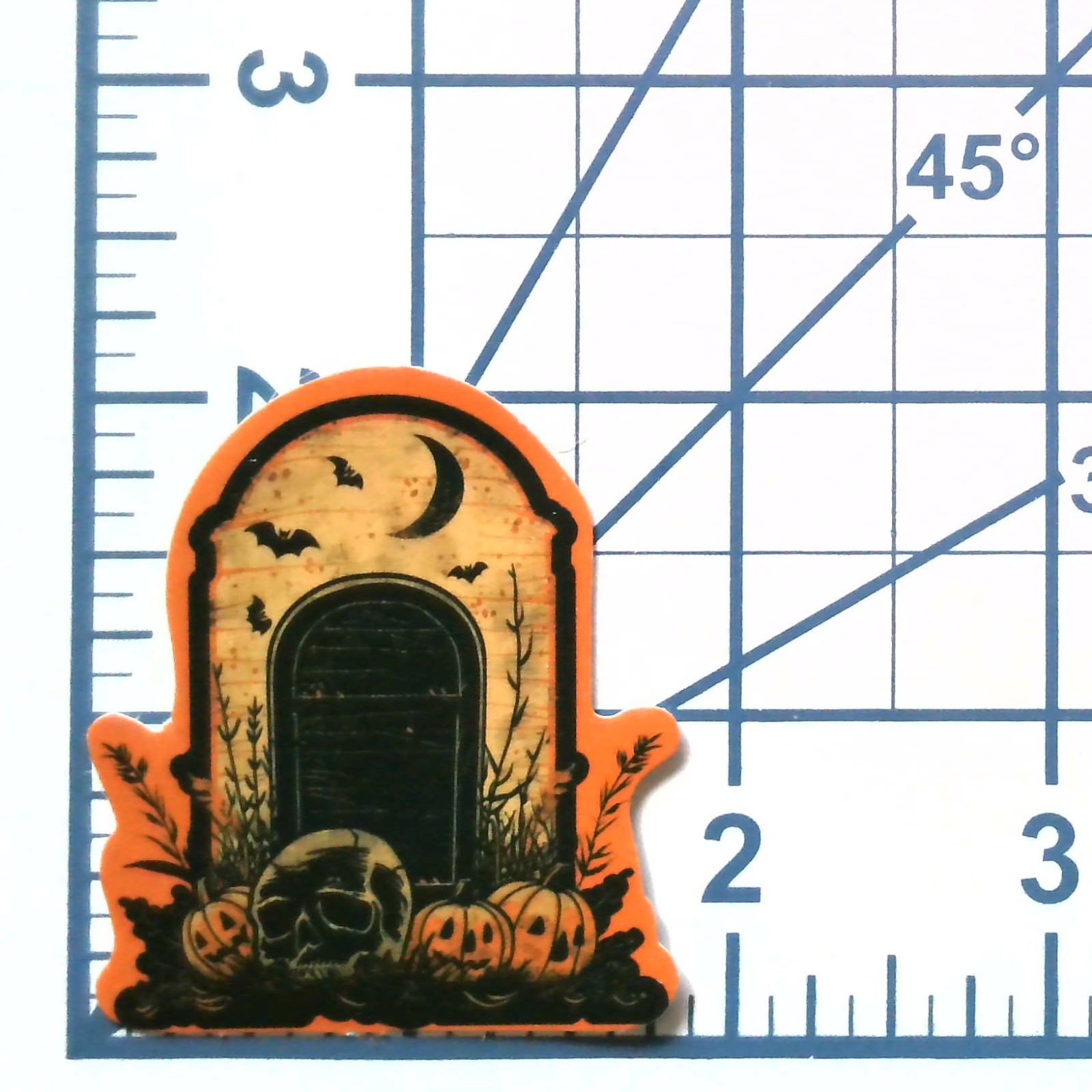Gothic Tombstone Sticker Cemetery Bat Vinyl Decal Spooky Jack O Lantern Autumn