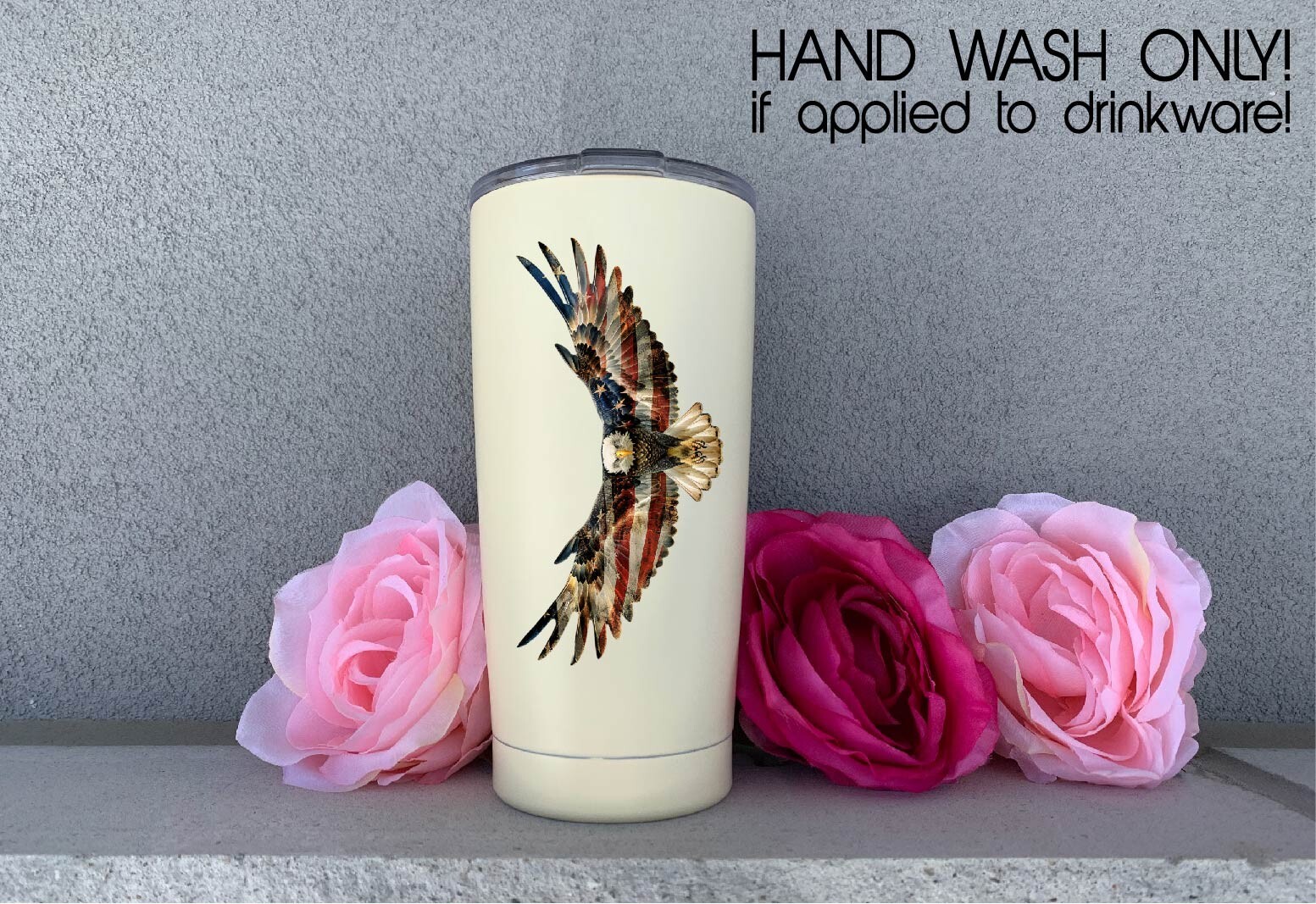 Bald Eagle Decal Sticker USA Flag Patriotic Pride Freedom Symbol American Vet