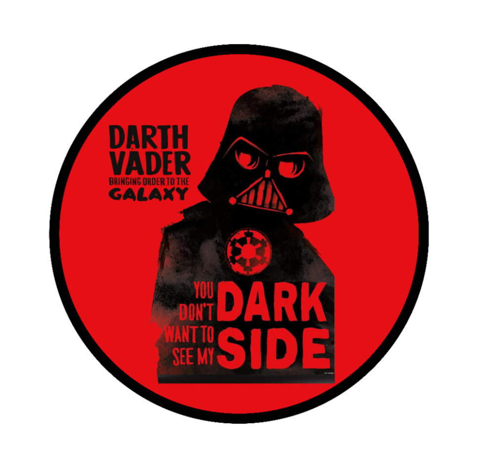Darth Vader – (Dark Side) – 4" Handmade Vinyl Decal Vehicle Laptop Cooler Decor
