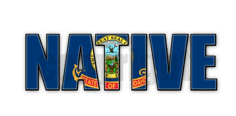 Idaho Native Flag Stickers Flag Decals Idaho Flag Stickers Born in Idaho