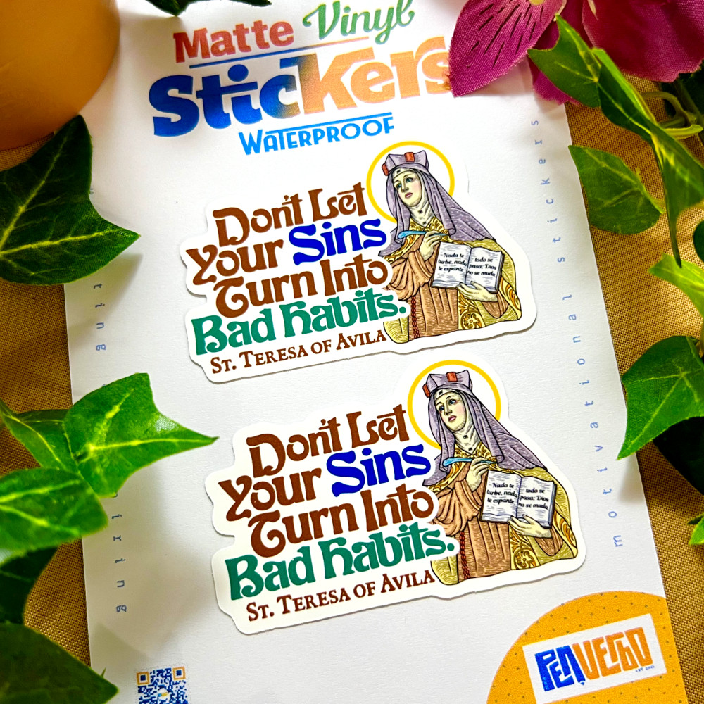 St. Teresa Of Avila Sticker 2pcs | Religious Gift | Saint Sticker | SQ425