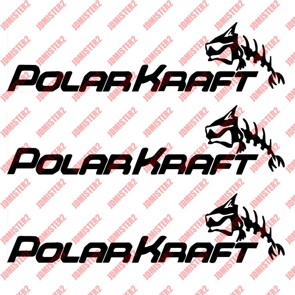 PolarKraft Boats Logo Die Cut Vinyl Decal Quality Outdoor Sticker Boat