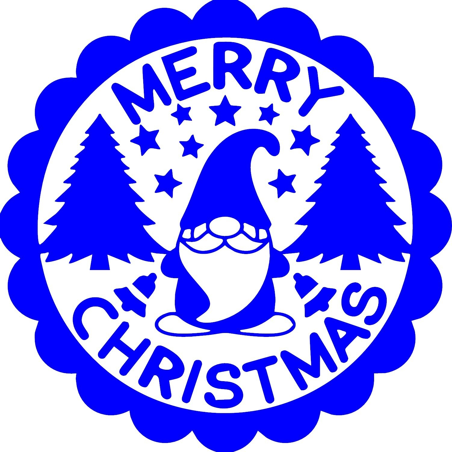 Christmas Gnome Decal 5" h X 5" w