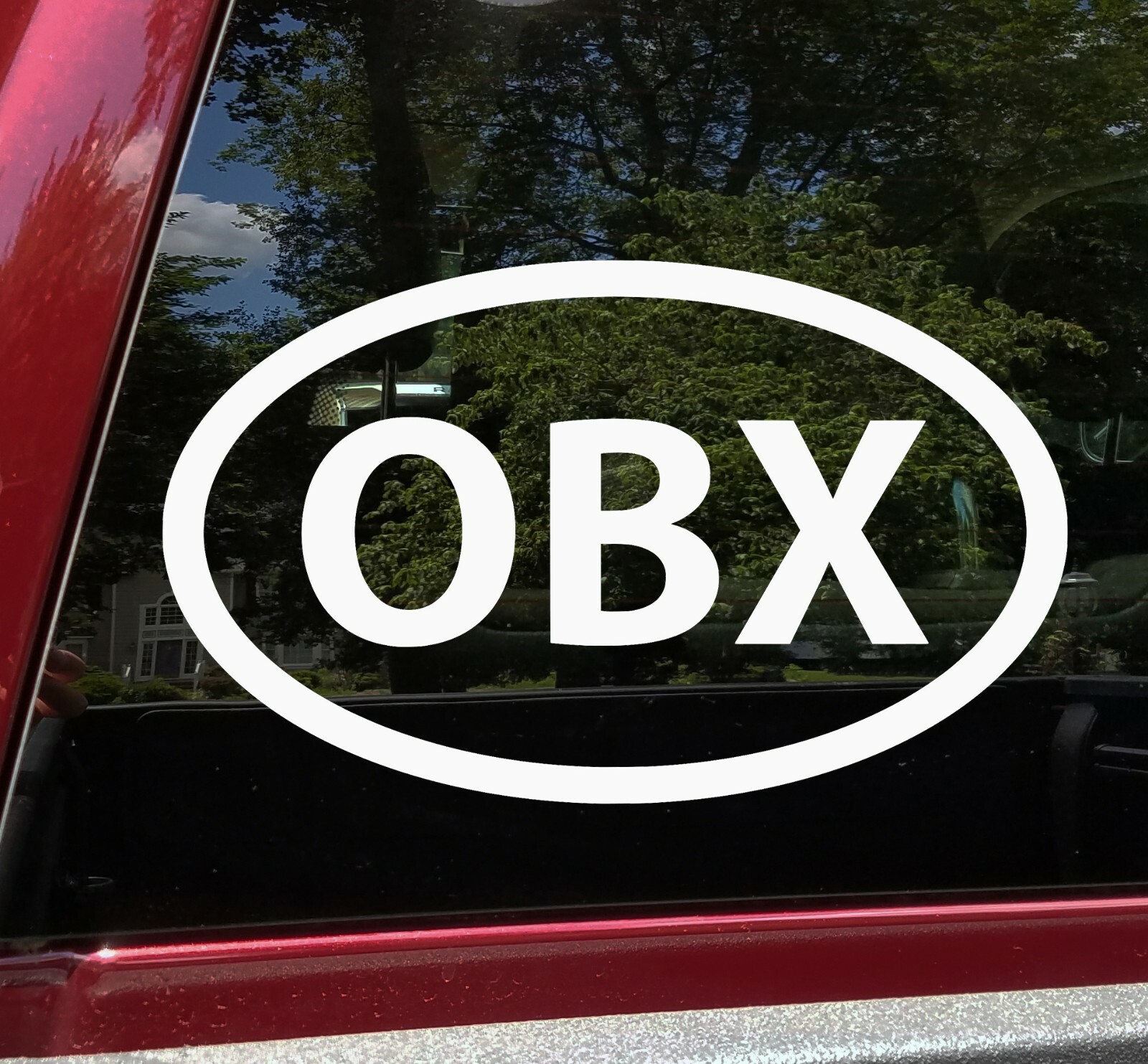 OBX Vinyl Decal – Outer Banks NC North Carolina Hatteras Nags Head Euro Oval