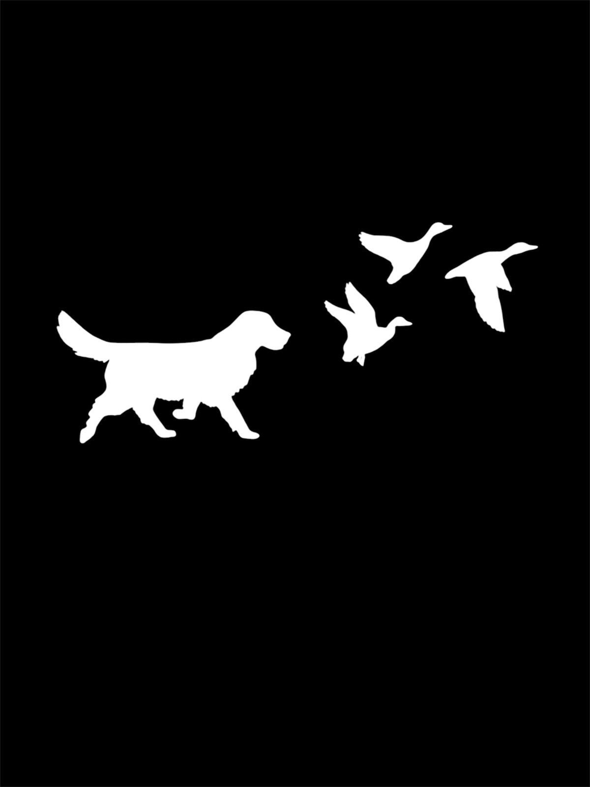 Golden retriever + 3 ducks Decal for car Windows Laptops most Smooth Surfaces
