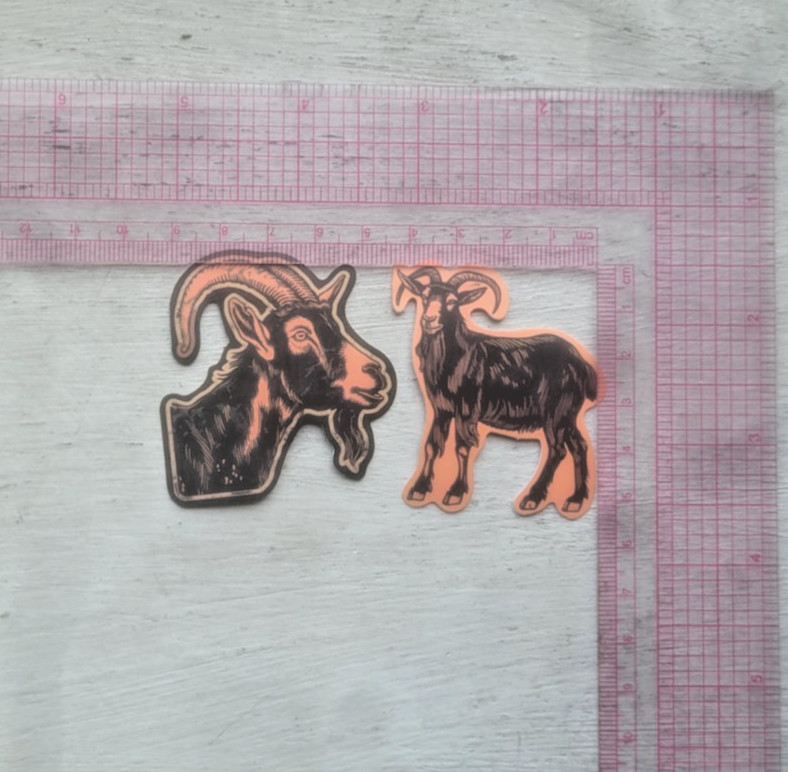 Haunted Active Spirit Creepy Scary Ram Baphomet Sticker Lot Of 2 Pc Pcs