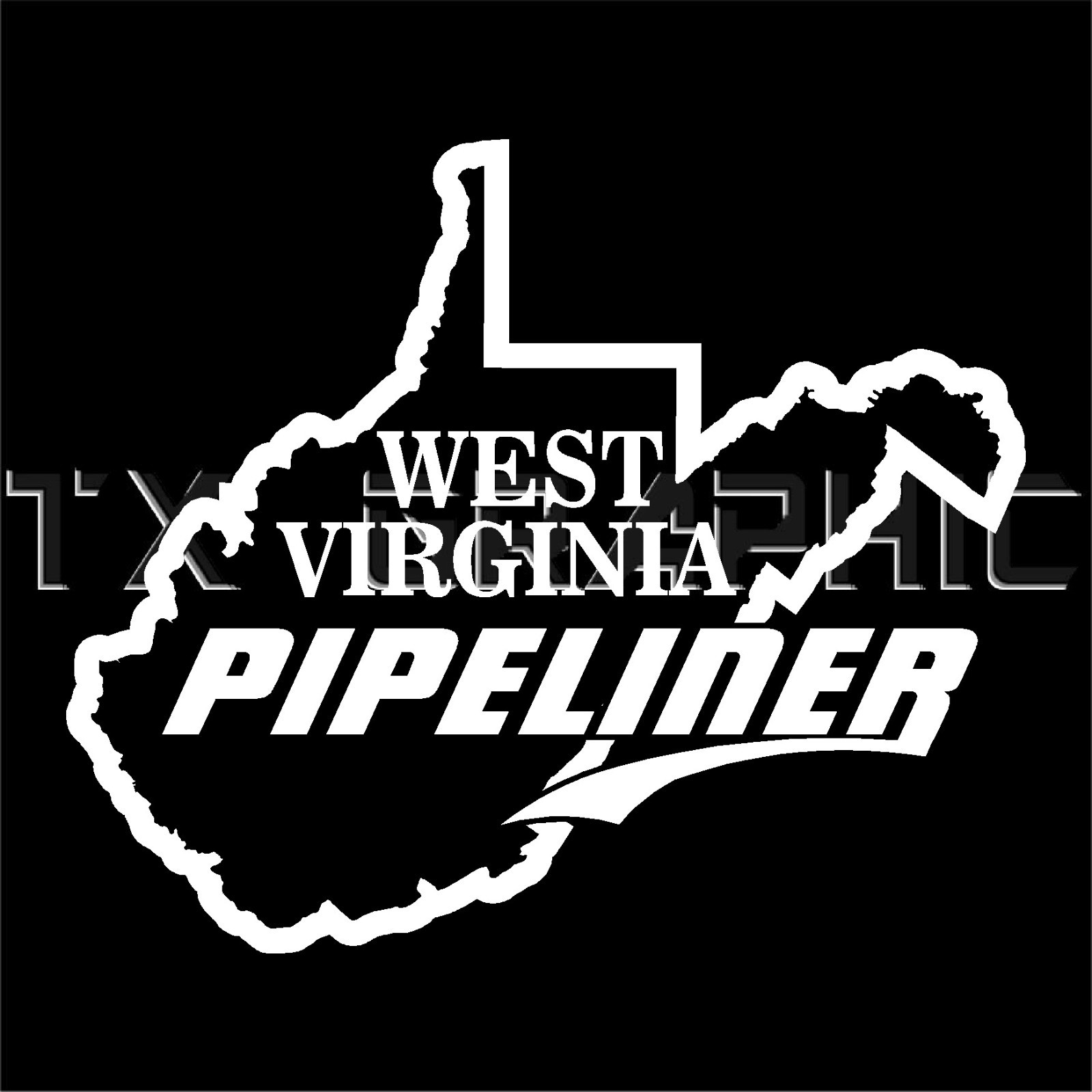 WEST VIRGINIA PIPELINER PIPE LINER DECAL VINYL STICKER VEHICLE GRAPHIC STATE MAP