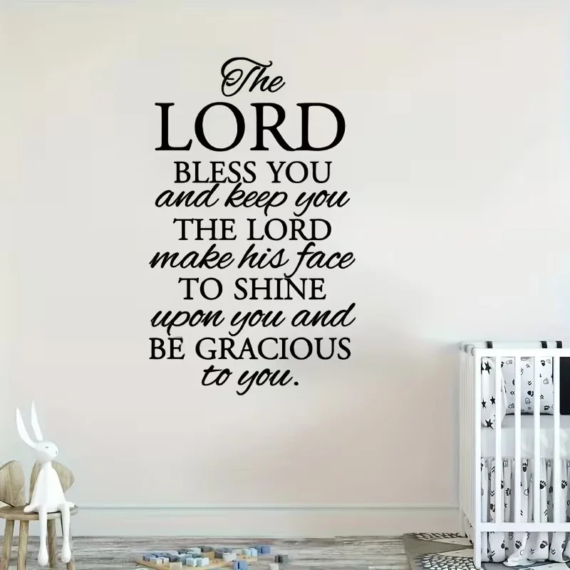 Inspirational Religious Wall Decal Art with Glossy Finish Perfect Living Room