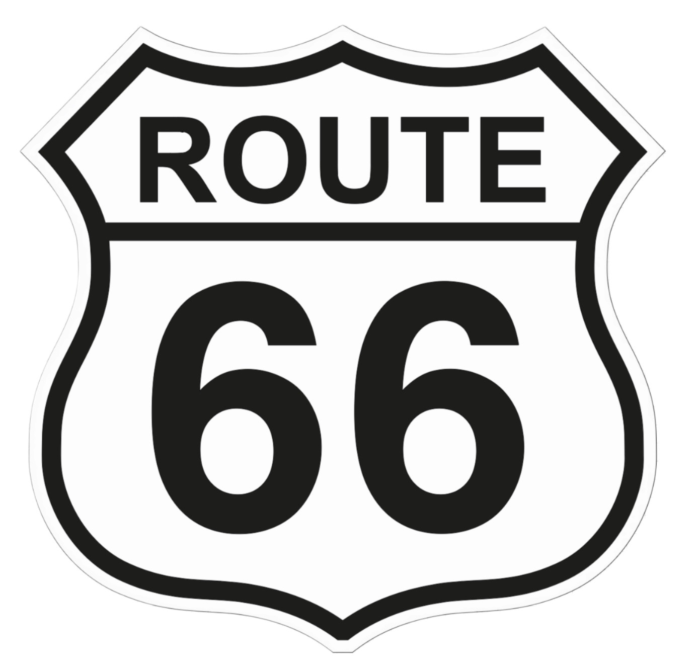 STICKER (BUY 2, GET 1 FREE) Route 66 americana USA state highway sign