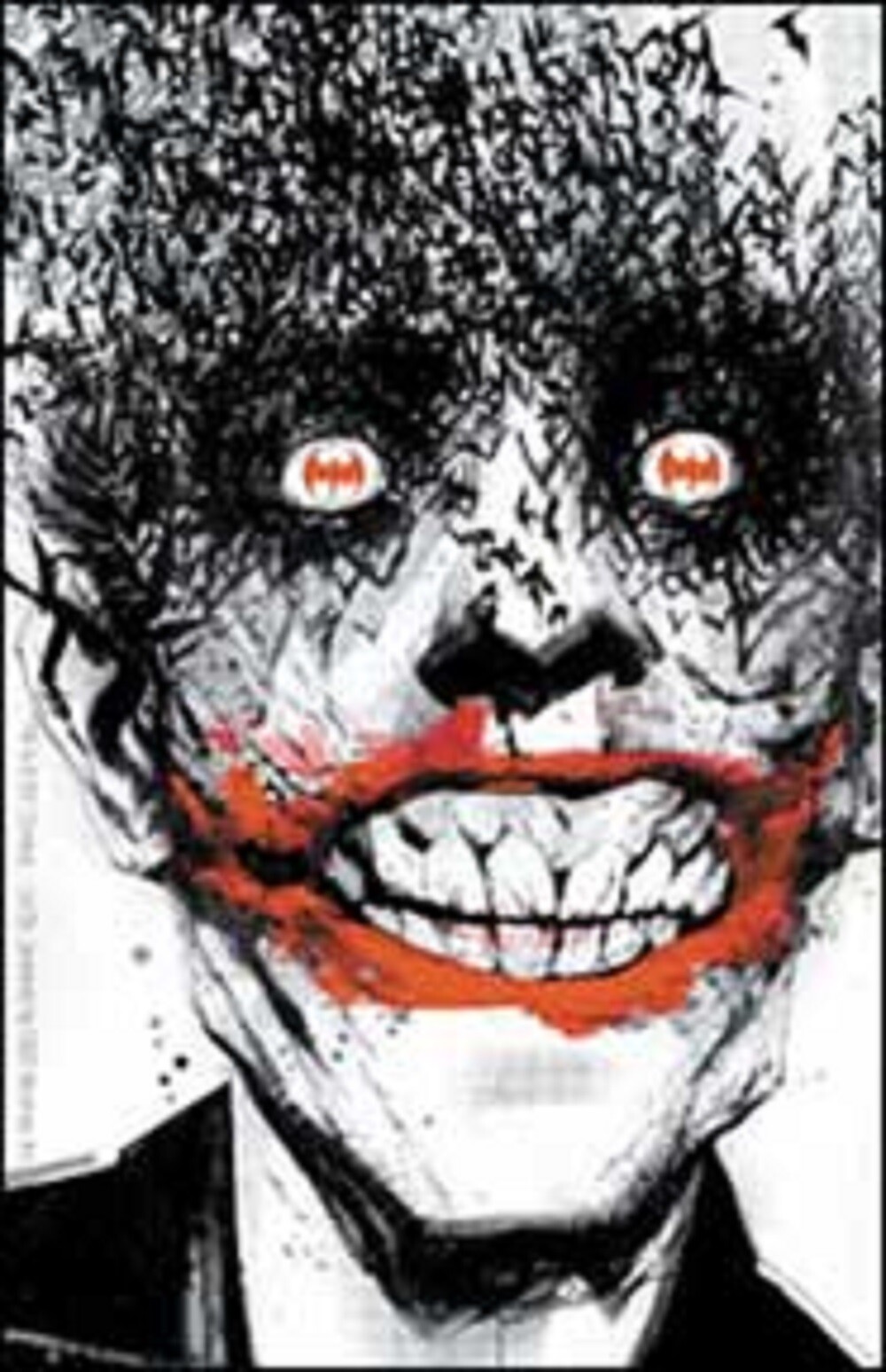 The Joker White/Black/Red Evil Grin Sticker