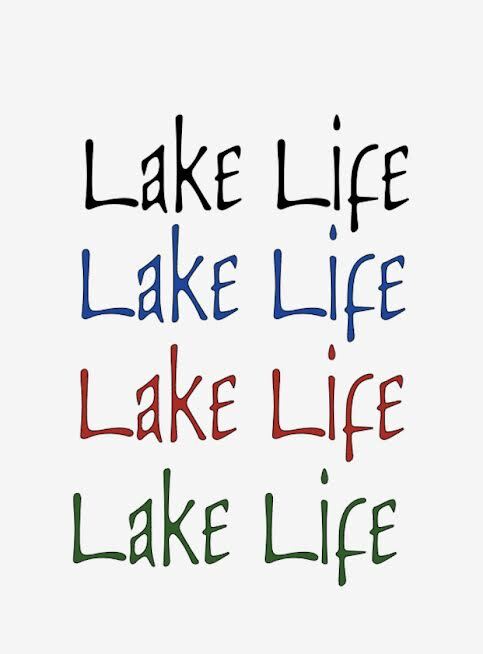 Lake Life 8”x 2.5" Cool Vinyl Window Sticker Decal for Car or Truck Gift Country