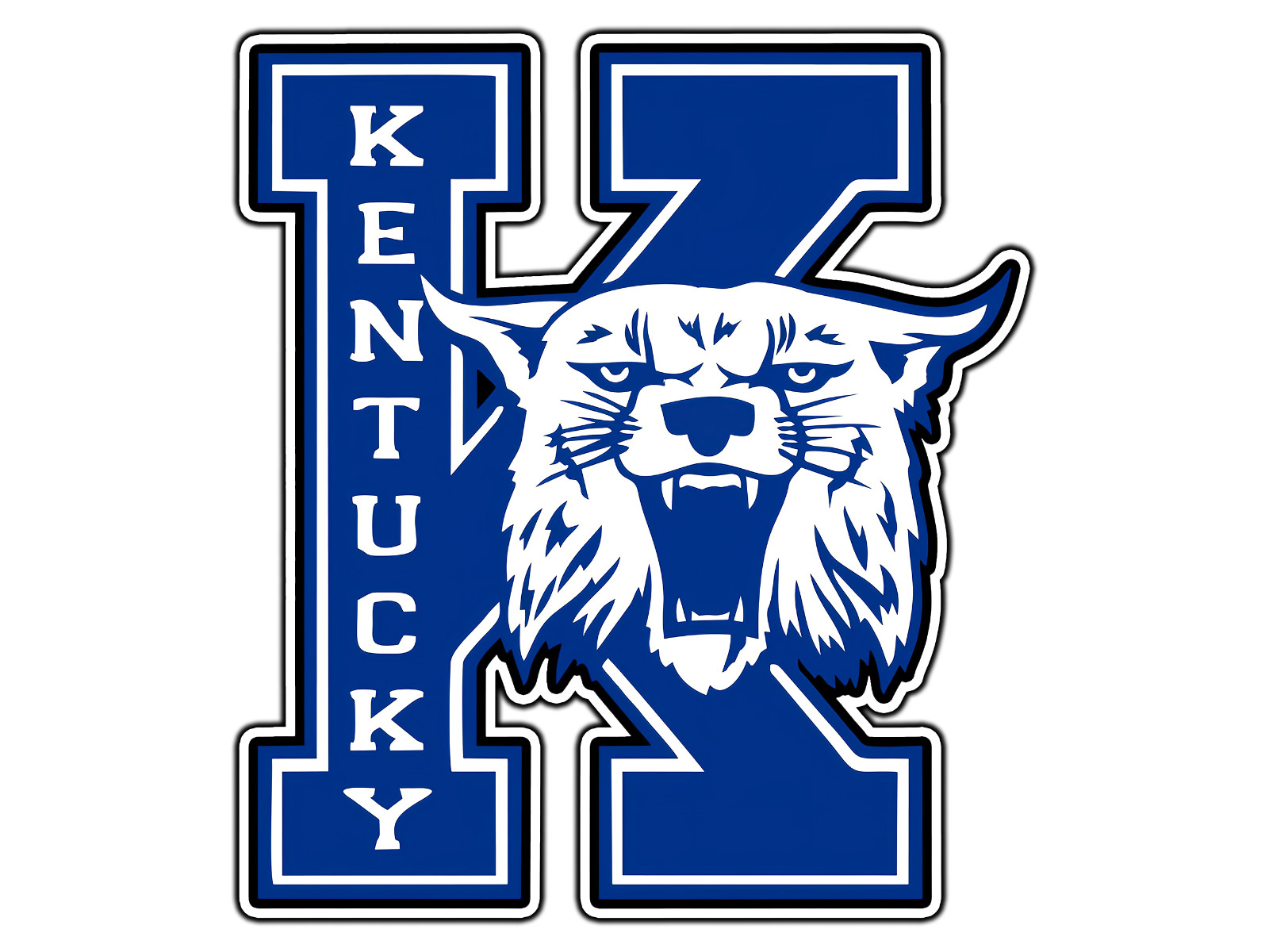 #376 Kentucky Wildcats Logo #2 Waterproof Vinyl Sticker Decal Die-Cut