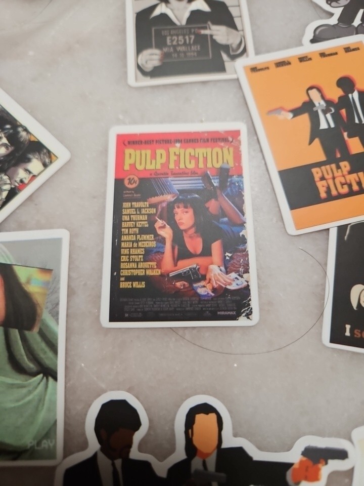 Lot Of 50 Collection Pulp Fiction 4" Tall Vinyl Decal Sticker BOGO