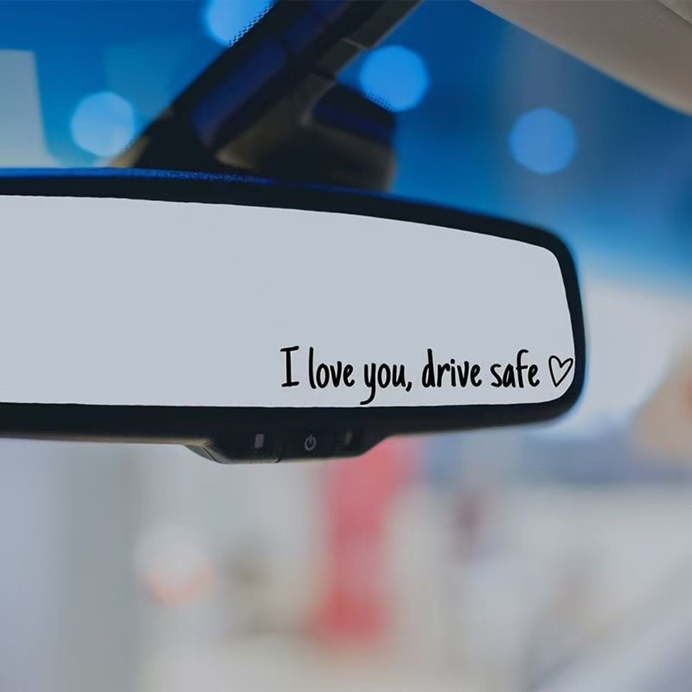 Car Safety Reminder Stickers I Love You Drive Safe 3 Pieces for Vehicles