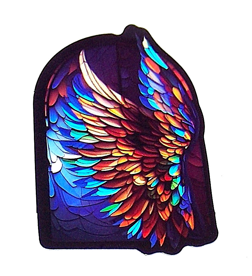 STAINED GLASS – Die Cut Sticker Decal Stained Glass Wings