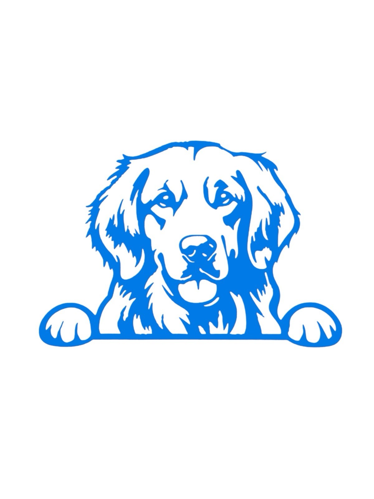 Golden retriever peek a boo Decal for car Windows Laptops most Smooth Surfaces