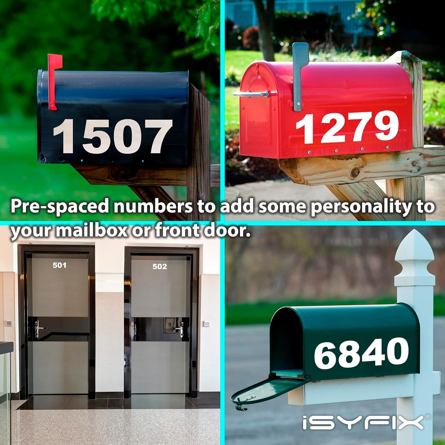 Die Cut Vinyl Numbers Stickers for Mailbox, Signs
