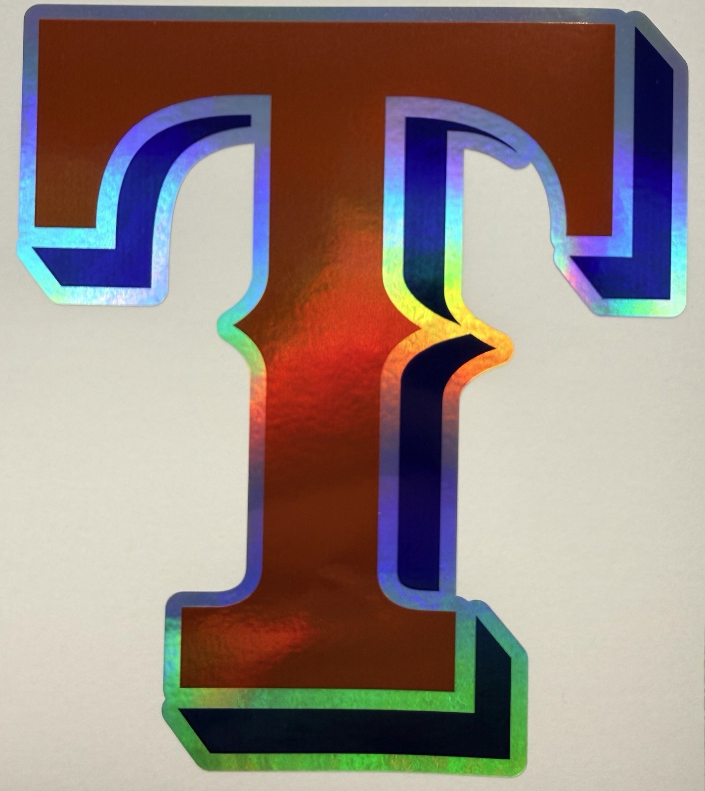 Texas Rangers Holographic Vinyl Decal