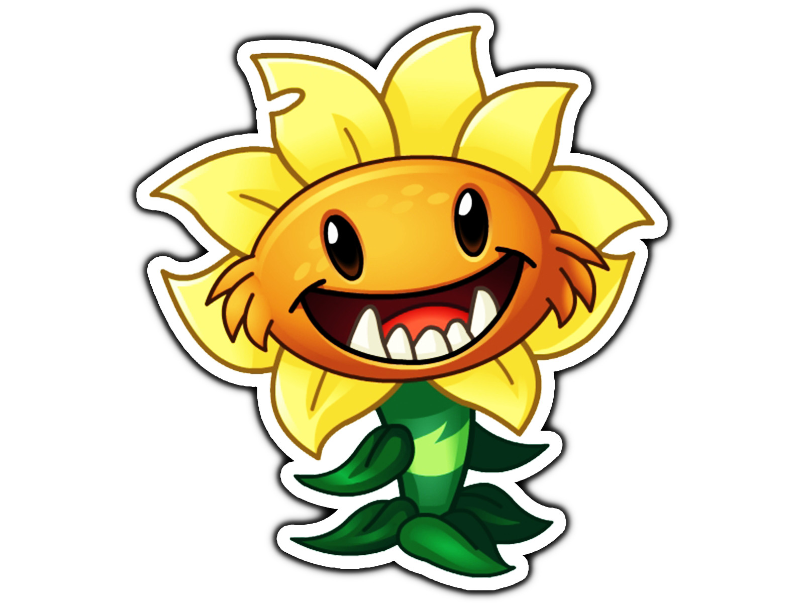 Primal Sunflower Plants Zombies Sticker Waterproof Vinyl Decal DieCut Car Laptop