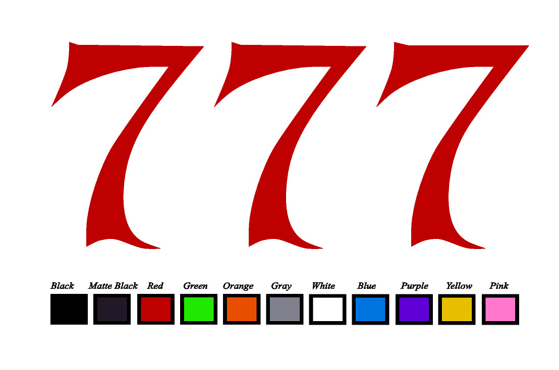 Lucky 7's LOGO Vinyl Decal Sticker Emblem Car Truck Window 4" 6" 8"