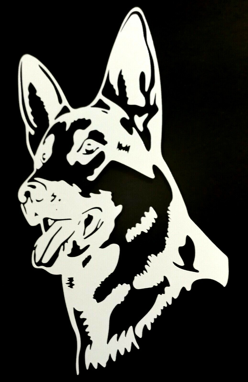 PERSONALIZED DOG'S NAME-GERMAN SHEPHERD/ VINYL DECAL STICKER 5 1/2 Inch