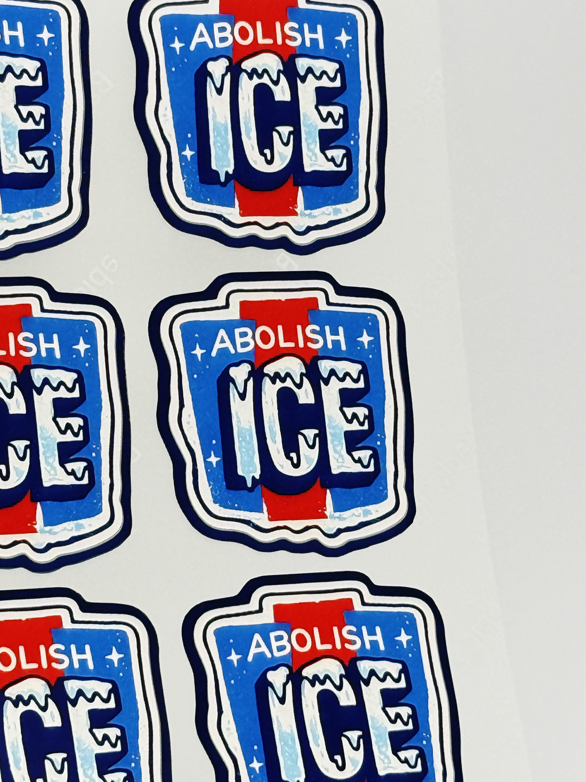 ABOLISH ICE Stickers 50 Pcs Waterproof Vinyl Political Protest Decals