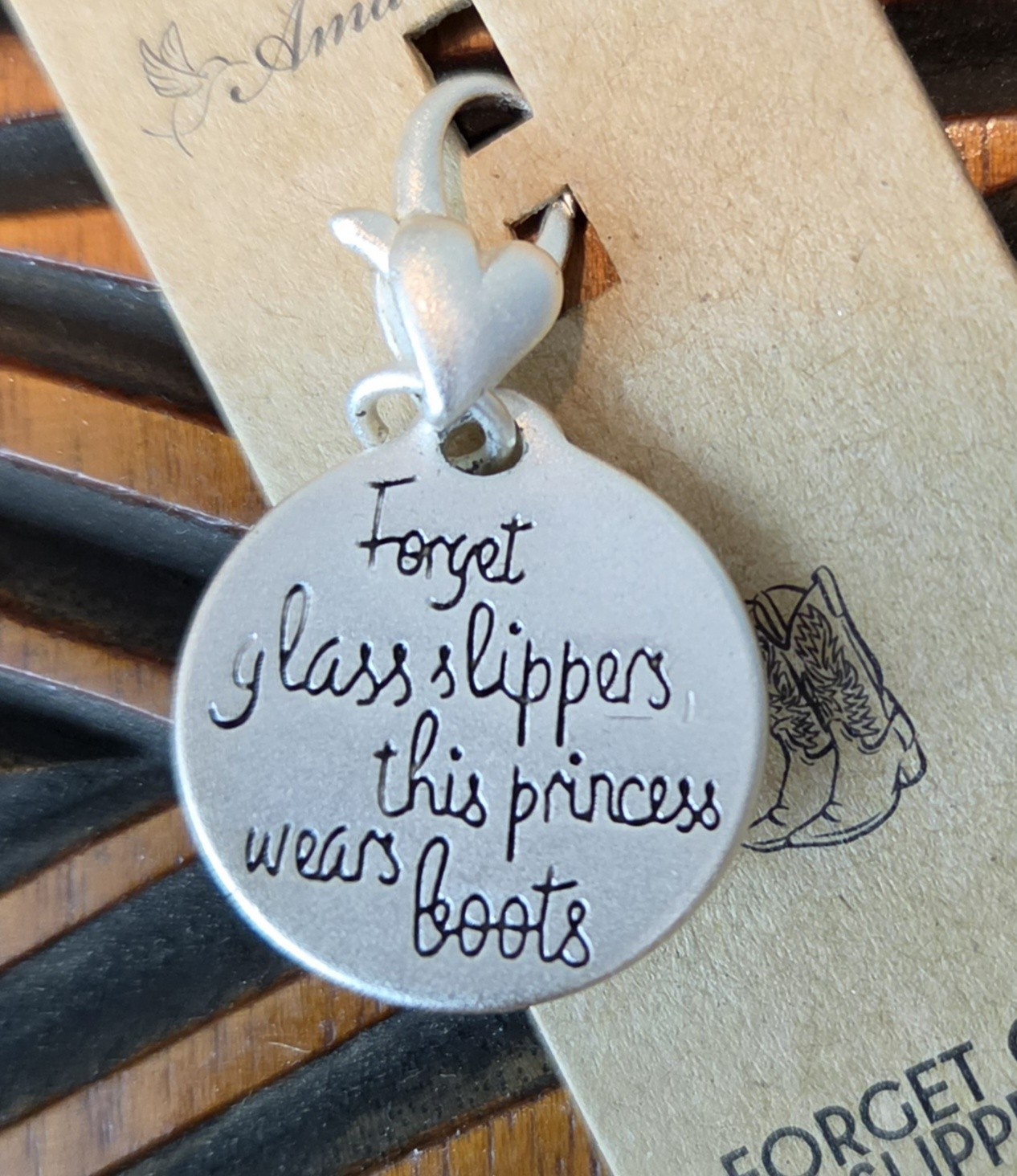 NEW Amanda Blu BOOTS Charm FORGET GLASS SLIPPERS THIS PRINCESS WEARS Two Tone