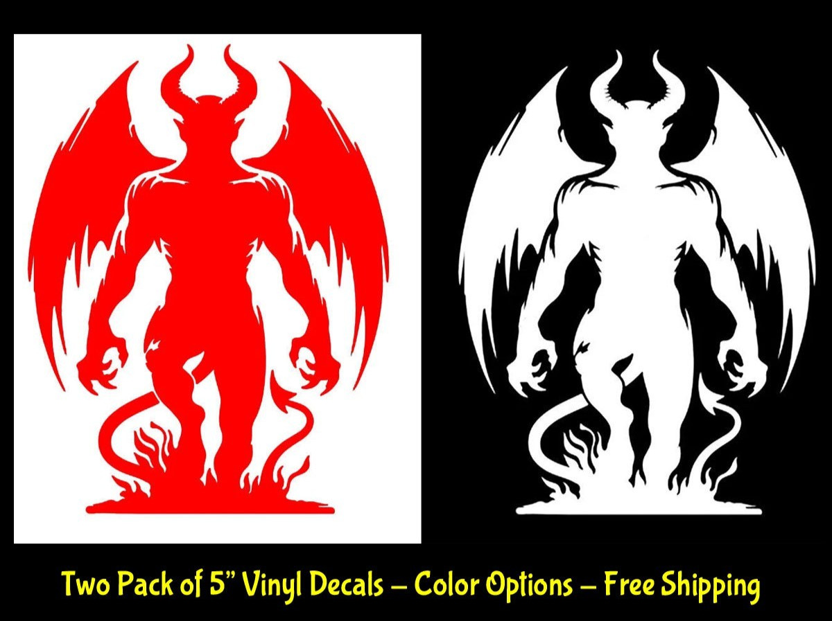 Devil Satan Graphic Vinyl Decal Car Truck Windows Laptop Tablet Notebook