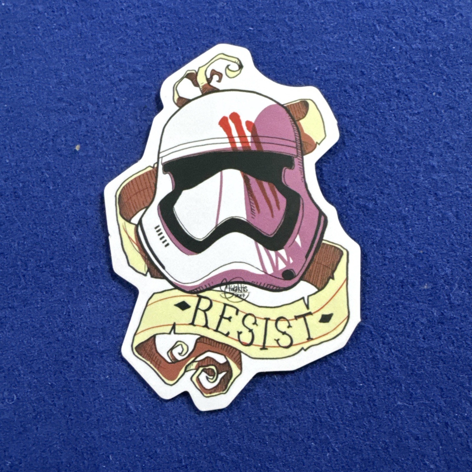 Star Wars Sticker 2.5” Die Cut Storm Trooper Head Resist