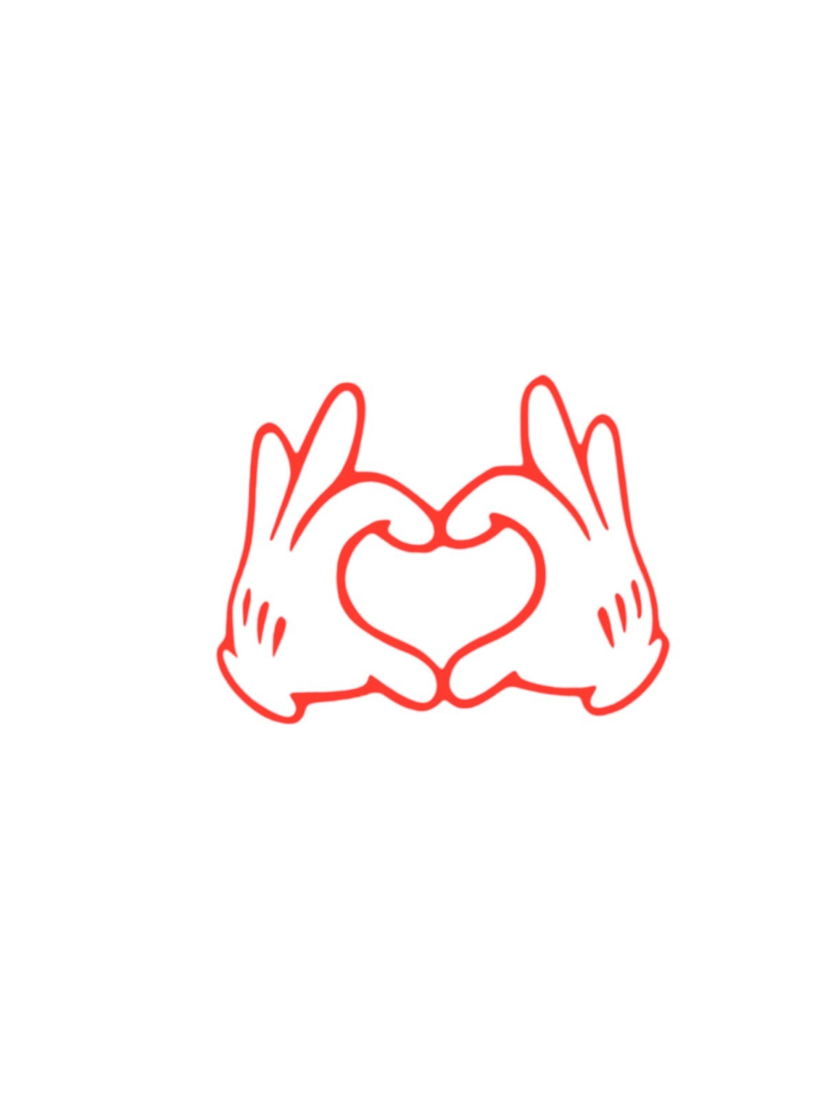 Mickey Mouse heart Vinyl Decal for Car Truck Bumper Window Wall phone laptop